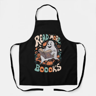 Cute Ghost Read More Books Teacher Halloween Apron