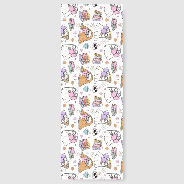 Cute Ghost Reading Book Bookmark | Whimsical Spook (Front)