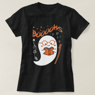 Cute Ghost Reading: Halloween Teacher Design T-Shirt