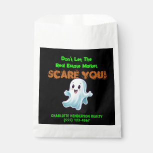 Cute Ghost Real Estate Pop By Halloween Party Favor Bag