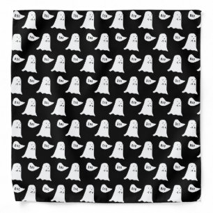 Cute Ghost Says Boo Pattern Halloween Bandana