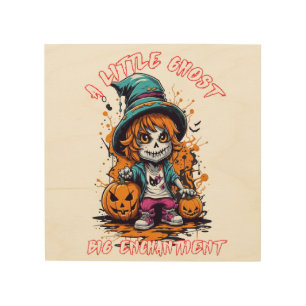 Cute Ghost Shirt Halloween Tee Halloween Wood Wall Art