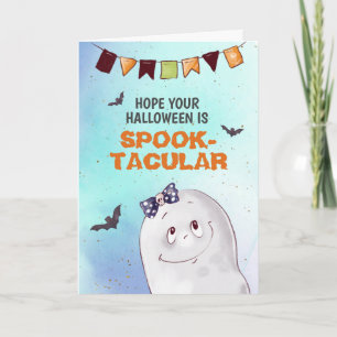 Cute Ghost Spooktacular Halloween Card