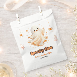 Cute Ghost Spooky One Halloween 1st Birthday Favor Bag