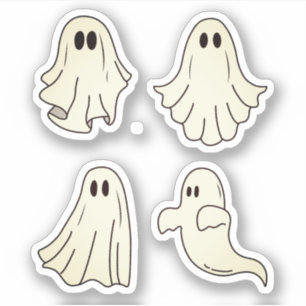 Cute Ghost Sticker Pack, Ghoul, Halloween Stickers