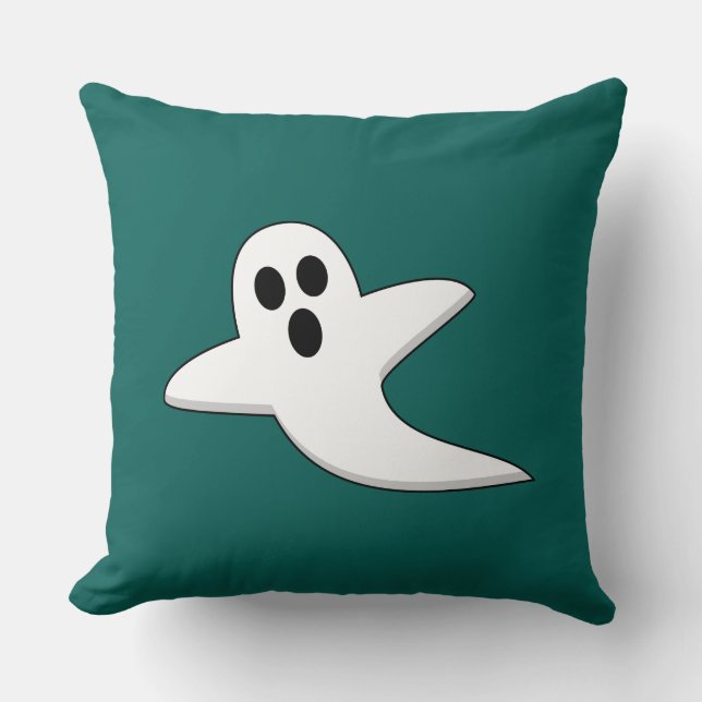 Cute Ghost Throw Pillow (Front)