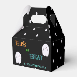 Cute Ghost Trick or Treat Halloween Favor Boxes