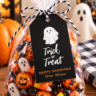 Cute ghost Trick or Treat Halloween Favor tags