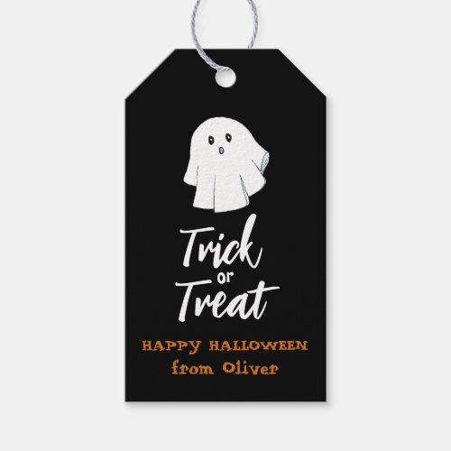 Cute ghost Trick or Treat Halloween Gift tags