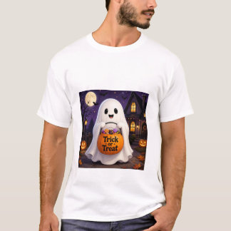 Cute Ghost Trick or Treat Halloween Party T-Shirt