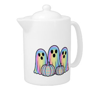 Cute Ghost Trio Halloween Coffee Mug – Adorable Teapot