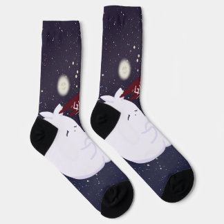 Cute Ghost & UFO Sustainable Crew Socks