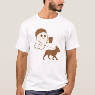 Cute Ghost Walking Frenchie  T-Shirt