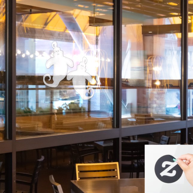Cute Ghost Window Clings (Restaurant Window)