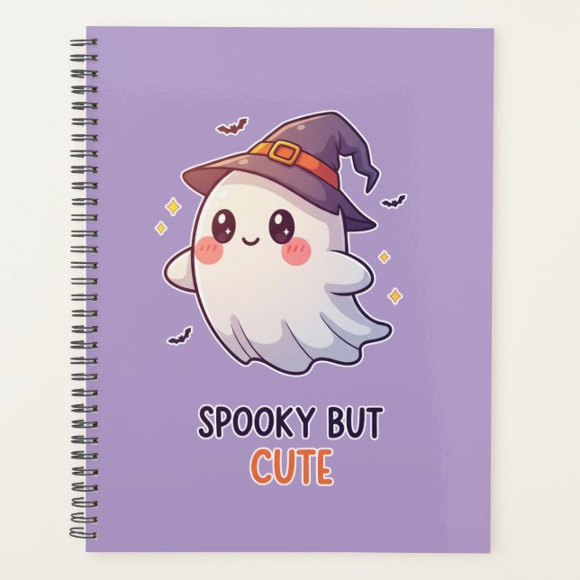 Cute Ghost Witch Halloween Spooky Cute Planner (Front)