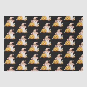 Cute Ghost Witches Hat Pumpkin Pattern Halloween Tissue Paper