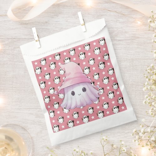 Cute Ghost Witchs Hat Stars Happy Halloween Favor Bag