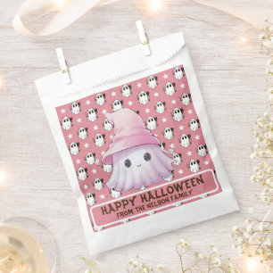 Cute Ghost Witch's Hat Stars Happy Halloween Favor Bag