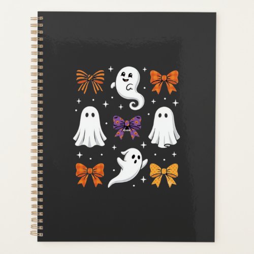 Cute Ghost with Bows Halloween Design_1 Planner