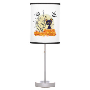 Cute ghost with halloween candy table lamp