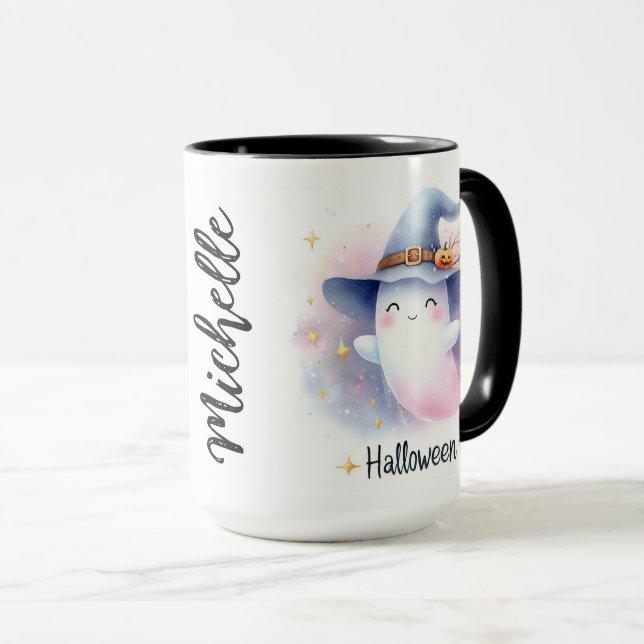 Cute Ghost with Name Mug (Front Right)