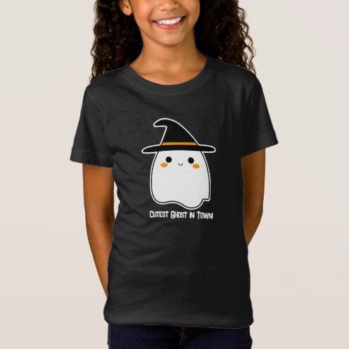 Cute Ghost with Personalized Image and Text T_Shirt