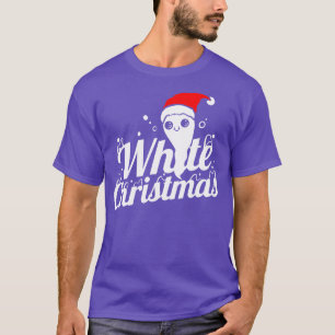 Cute Ghost With Santa Hat Brings White Christmas H T-Shirt