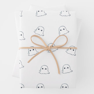 Cute Ghost Wrapping Paper Flat Sheet