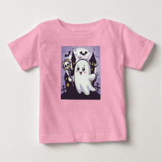Cute Ghostly Poster with a Playful Twist Baby T-Shirt