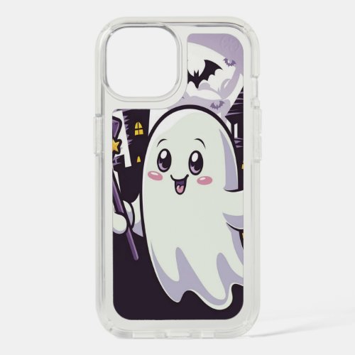 Cute Ghostly Poster with a Playful Twist iPhone 15 Case