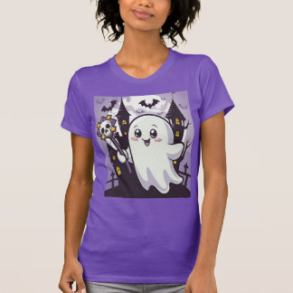 Cute Ghostly Poster with a Playful Twist T-Shirt