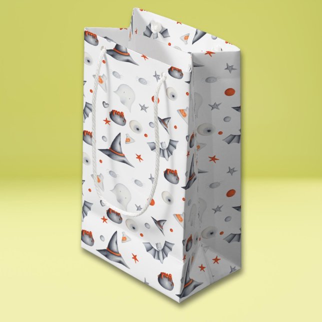 Cute ghosts and bats Halloween pattern Small Gift Bag (Creator Uploaded)