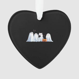 Cute Ghosts and Black Cats Halloween � Spooky Seas Ornament