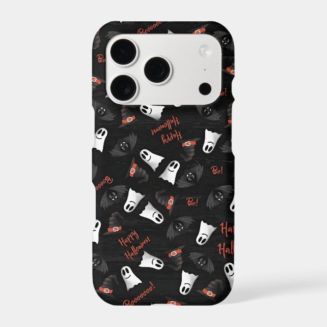 Cute Ghosts and Pumpkins Halloween Iphone Case (Back)