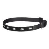 Cute Ghosts Black And White Halloween Spirits Pet Collar (Right)