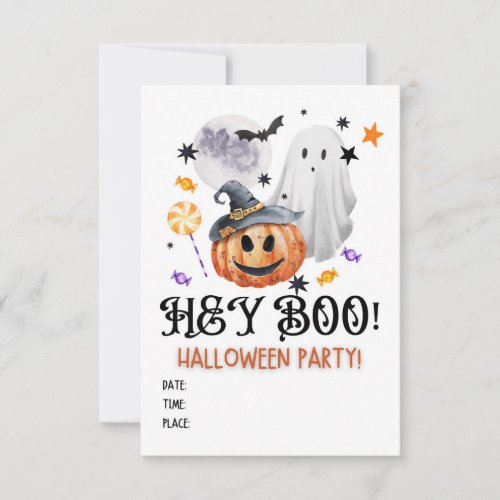 Cute Ghosts Halloween Bash Invitation Invitation