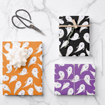 Cute Ghosts Halloween Wrapping Paper