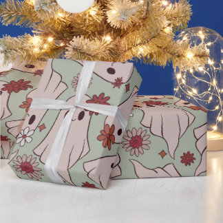 Cute Ghosts Halloween Wrapping Paper