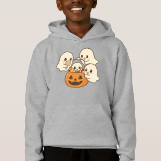 Cute Ghosts in Pumpkin Hoodie