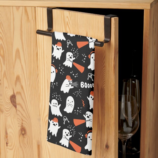 Cute Ghosts Kitchen Towel (Thirds Fold)