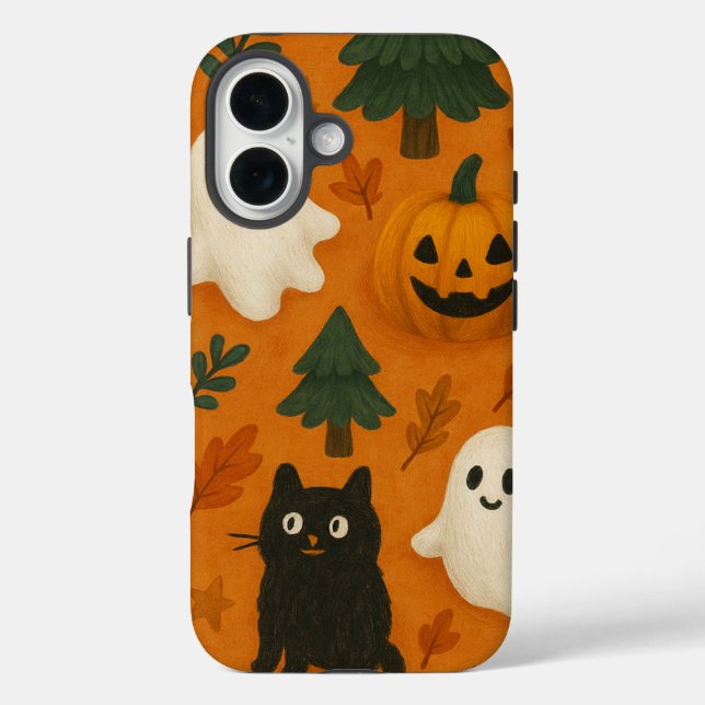 Cute Ghosts & Pumpkins Mobile Case (Back)