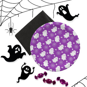 Cute Ghosts   Spiders   Spider Webs Halloween Paper Plates