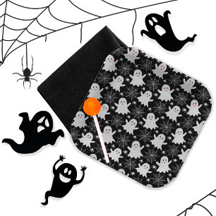 Cute Ghosts Spiders Spider Webs Halloween Paper Plates