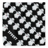 Cute Ghosts With Different Facial Expression Black Bandana (Front)