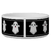Cute Ghosts With Different Facial Expression Black Bowl (Back)