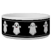 Cute Ghosts With Different Facial Expression Black Bowl (Right)