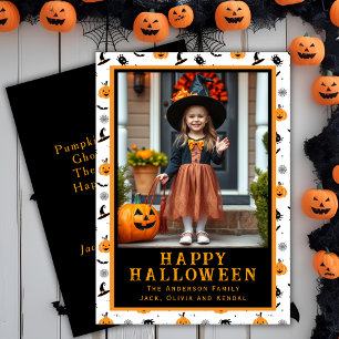 Cute Ghouls Classic Custom Halloween Photo Holiday Card