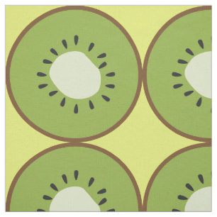 Cute Giant Kiwi fruit Yellow green Contemporary Fabric