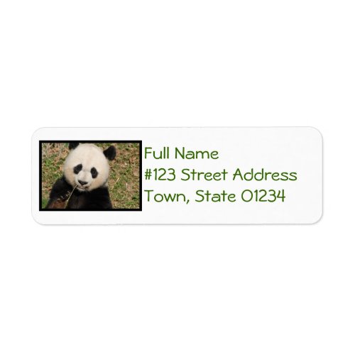 Cute Giant Panda Bear Label