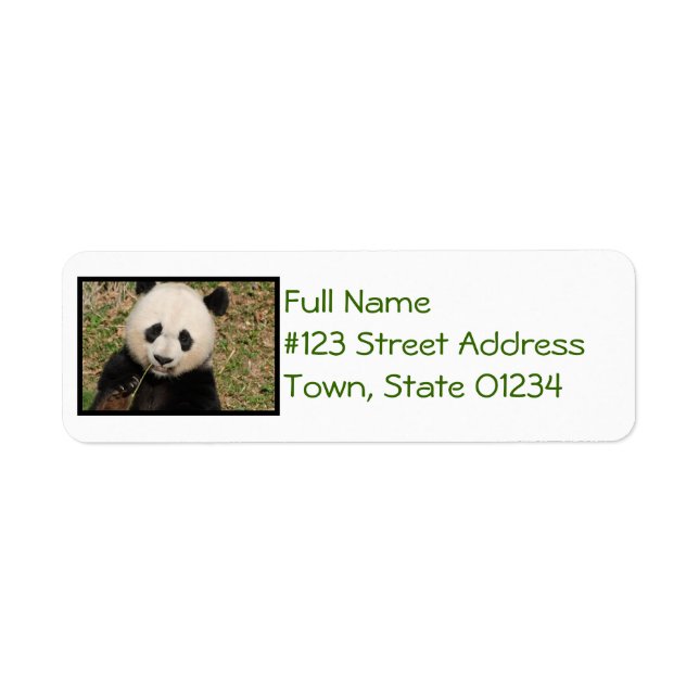 Cute Giant Panda Bear Label (Front)